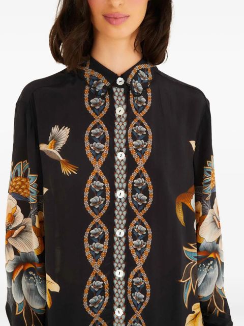 FARM Rio buttoned floral shirt - Black