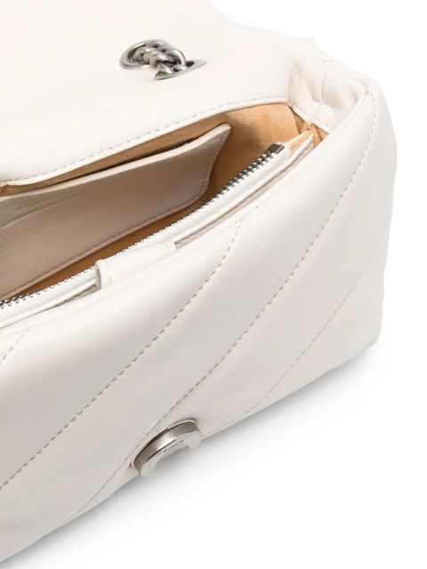 PINKO quilted sheepskin shoulder bag - White