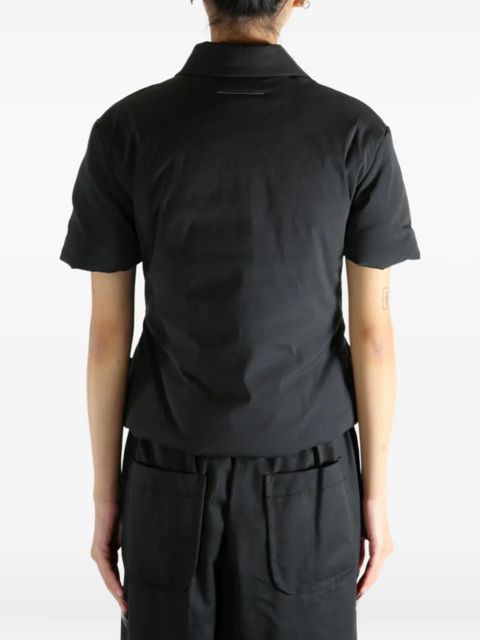 MM6 Maison Margiela padded polo shirt - Black - zdjęcie produktu nr 2