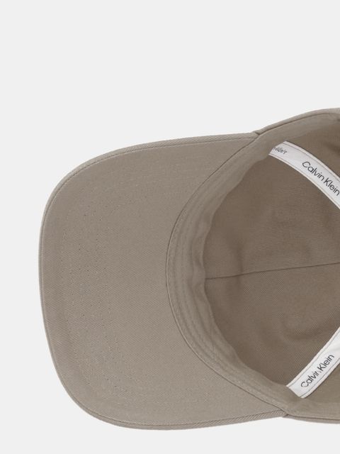 Calvin Klein czapka z daszkiem bawełniana kolor beżowy LV04F5059G