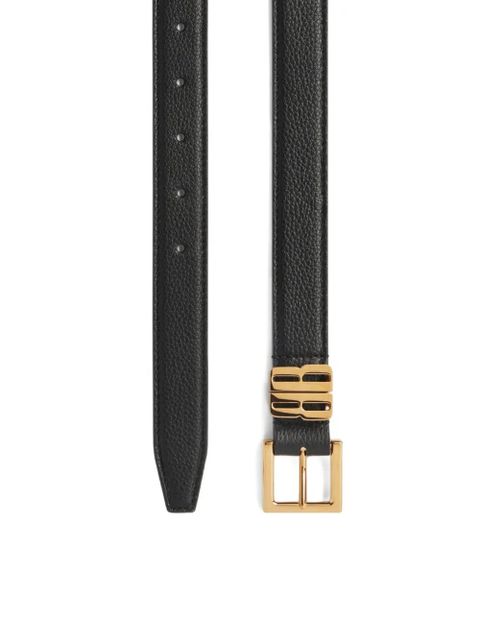 Balenciaga BB Editor leather belt - Black - zdjęcie produktu nr 2