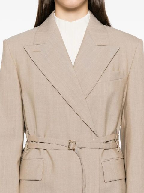 Sportmax belted blazer - Neutrals