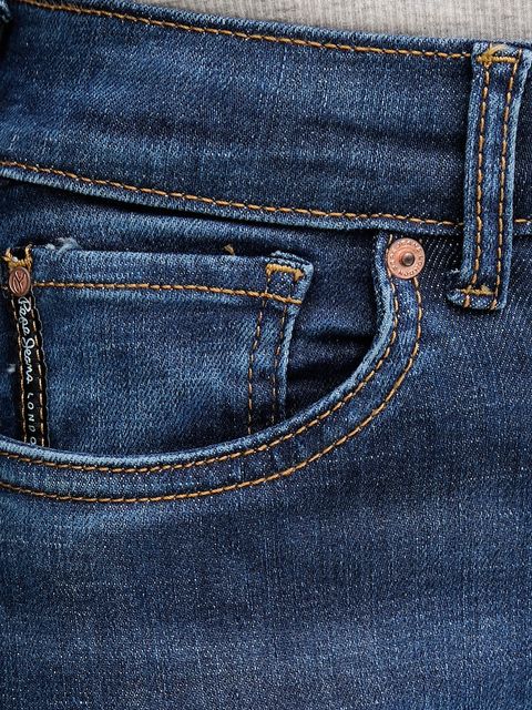 Pepe Jeans jeansy damskie kolor niebieski PL2045895FB
