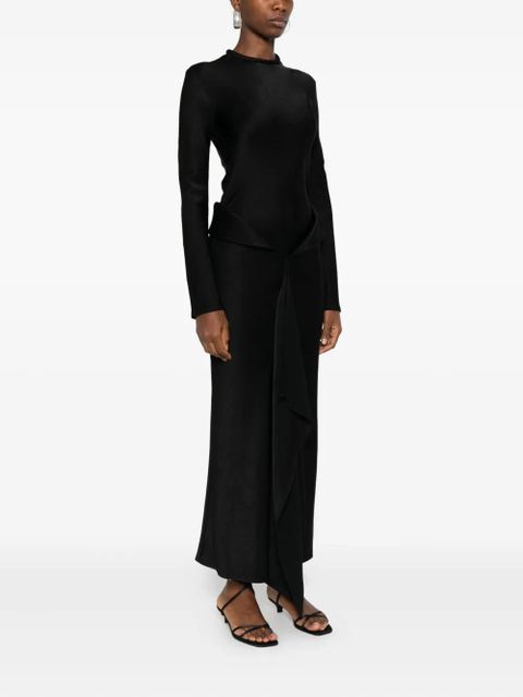 Nanushka crew-neck draped maxi dress - Black