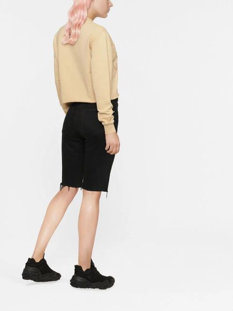 GCDS logo print cropped sweatshirt - Neutrals