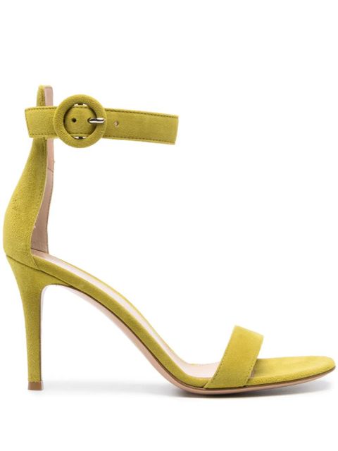Gianvito Rossi Portofino 85mm suede sandals - Green - zdjęcie produktu nr 1
