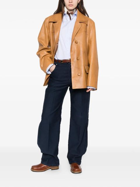 Miu Miu pocket single-breasted coat - Brown - zdjęcie produktu nr 2