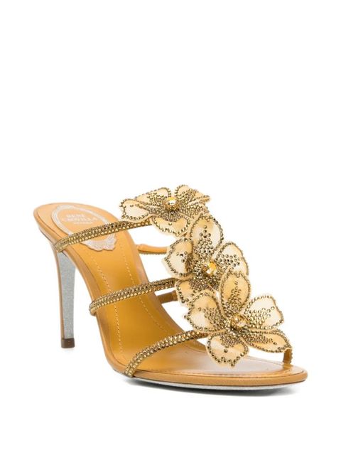René Caovilla 80mm peach-flower sandals - Brown - zdjęcie produktu nr 2
