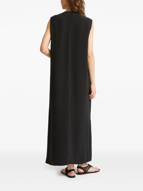 Yves Salomon maxi silk dress - Black