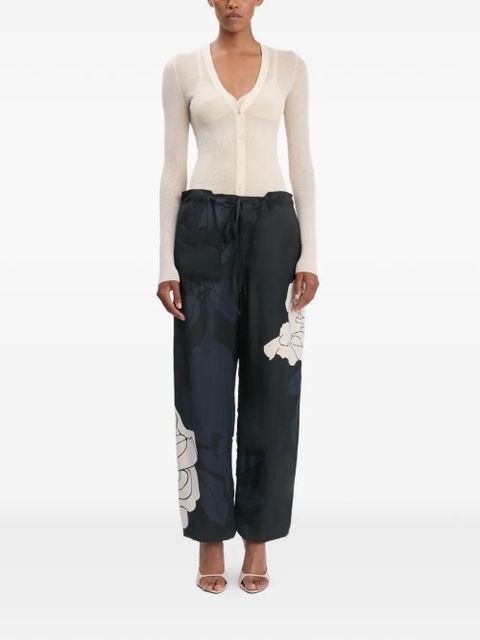 Victoria Beckham floral-print cargo pants - Black - zdjęcie produktu nr 2