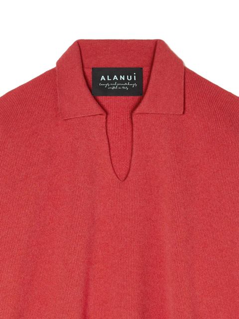 Alanui polo-collar sweater - Red