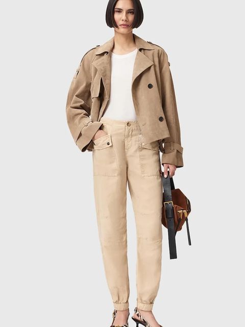 AllSaints spodnie z dodatkiem lnu VAL - zdjęcie produktu nr 2