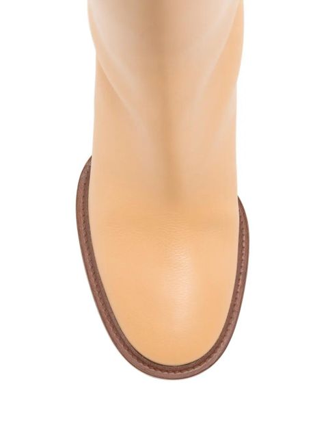Chloé grained leather boots - Neutrals