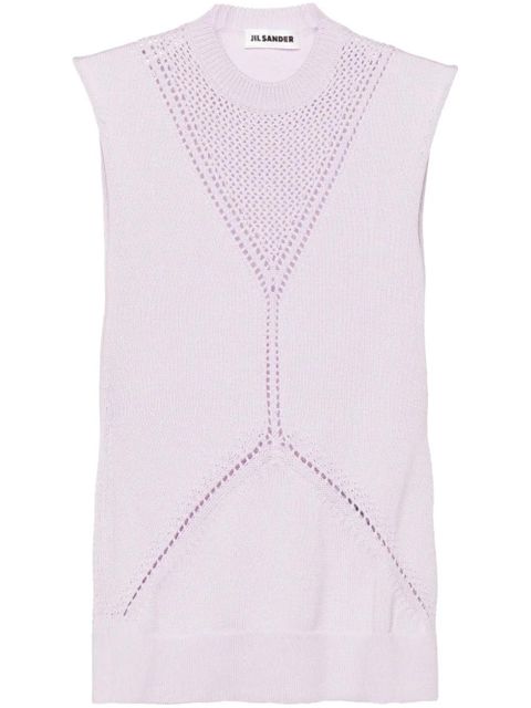 Jil Sander sleeveless knitted top - Purple - zdjęcie produktu nr 1