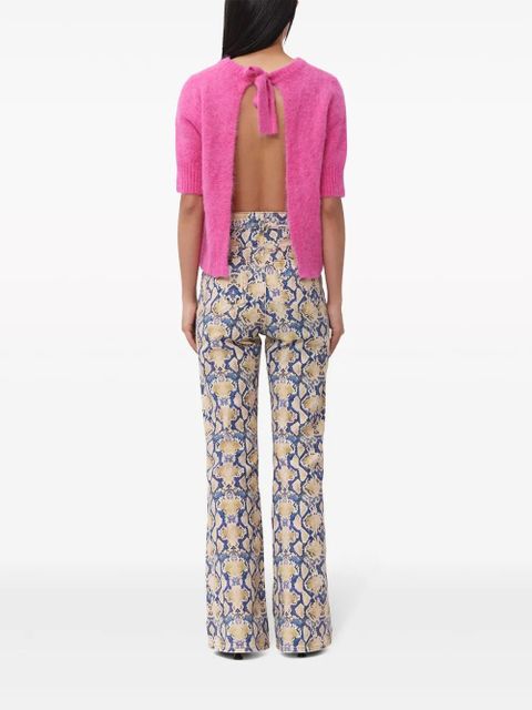 GANNI graphic-print straight-leg jeans - Blue - zdjęcie produktu nr 2