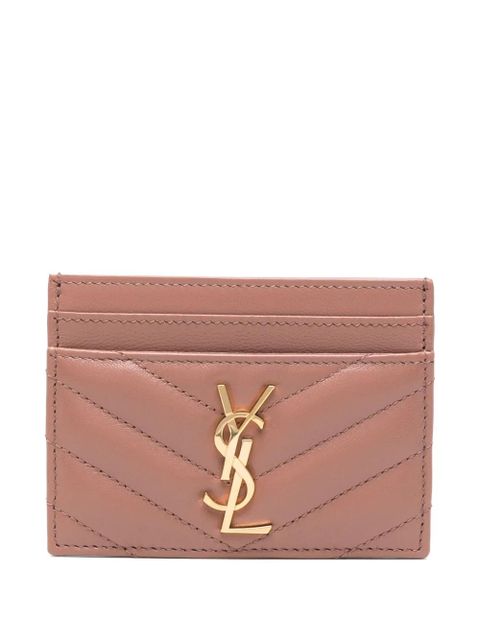 Saint Laurent Cassandre matelassé cardholder - Pink - zdjęcie produktu nr 1