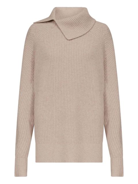 LouLou de Saison Cecil ribbed-stand collar sweater - Neutrals - zdjęcie produktu nr 1