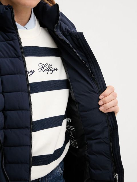 Dkny kurtka damska kolor granatowy przejściowa DLEMPN46