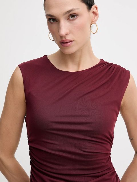 Pedro del Hierro sukienka kolor bordowy maxi dopasowana 6192943