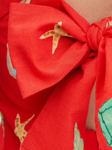 Never Fully Dressed sukienka z domieszką lnu