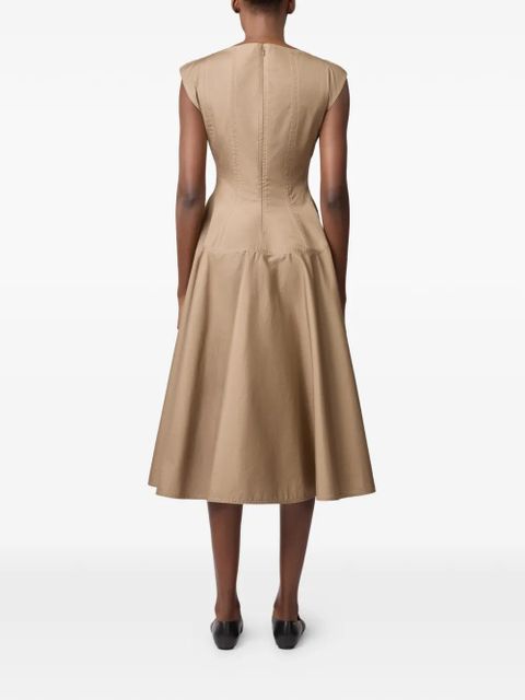 Tod's A-line sleeveless midi dress - Neutrals