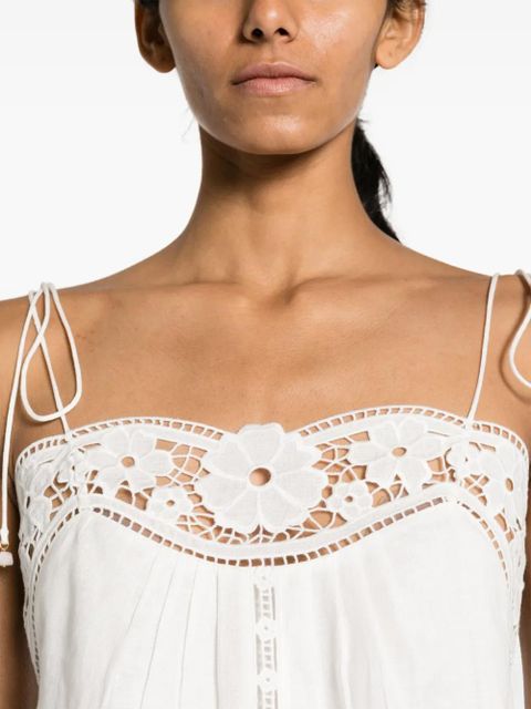 ZIMMERMANN August broderie-anglaise linen top - White