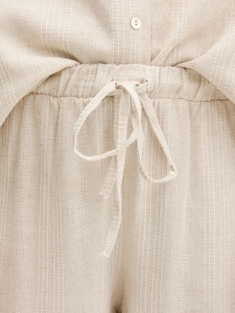 Answear Lab komplet lniany damski kolor beżowy