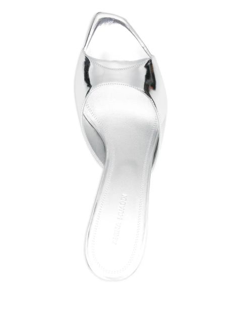 Amina Muaddi 95mm Alexa Slipper mules - Silver - zdjęcie produktu nr 2