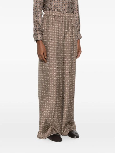 Max Mara Vischio patterned trousers - Brown