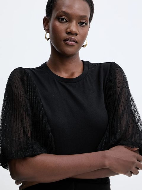 Twinset bluzka bawełniana damska kolor czarny gładka 252TT2310