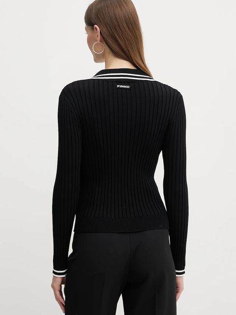 Pinko sweter damski kolor czarny lekki 105418 A2PS - zdjęcie produktu nr 2