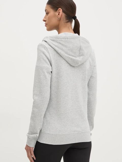 Puma bluza damska kolor szary z kapturem gładka 682406