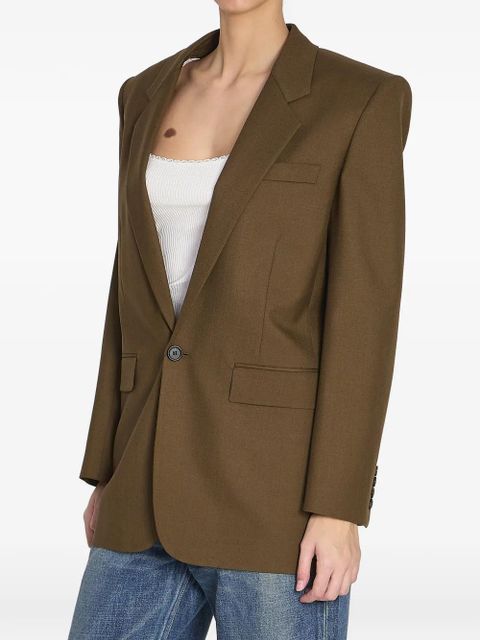 Saint Laurent single-breasted wool jacket - Brown - zdjęcie produktu nr 2