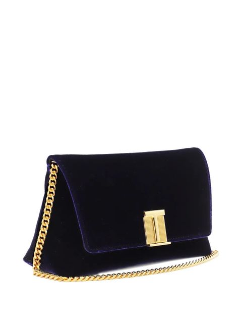 TOM FORD velvet cross body bag - Blue
