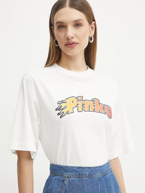 Pinko t-shirt bawełniany - zdjęcie produktu nr 2