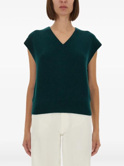 Guest In Residence ribbed knit vest - Green - zdjęcie produktu nr 1