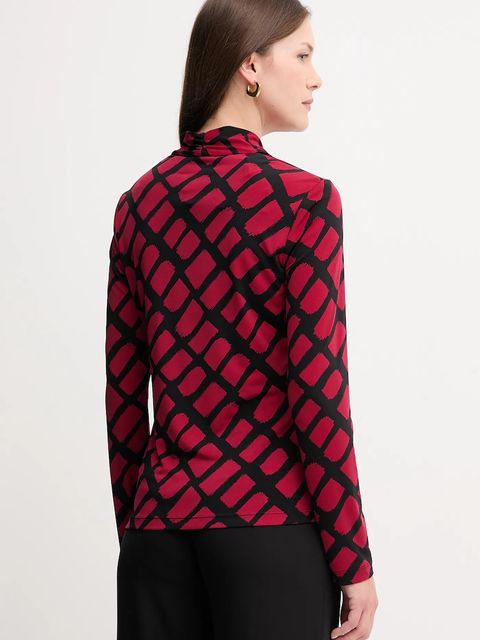 Joseph Ribkoff bluzka damska kolor bordowy wzorzysta 253139 - zdjęcie produktu nr 2
