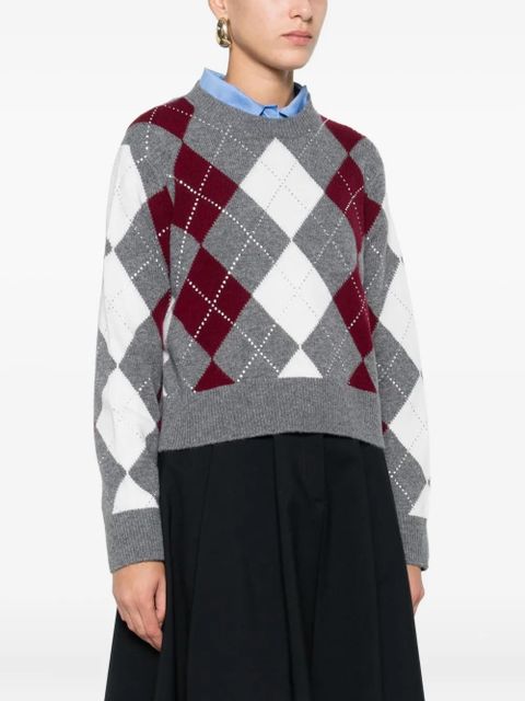 Maje argyle-print sweater - Grey - zdjęcie produktu nr 2