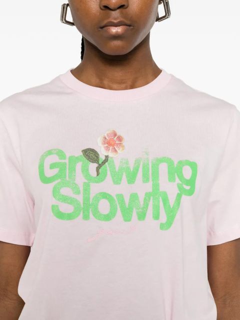 GANNI printed T-shirt - Pink