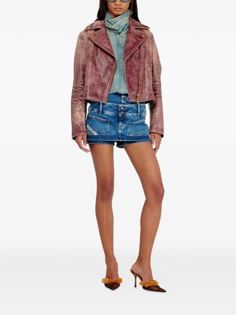 Diesel double-waistband denim skort - Blue - zdjęcie produktu nr 2