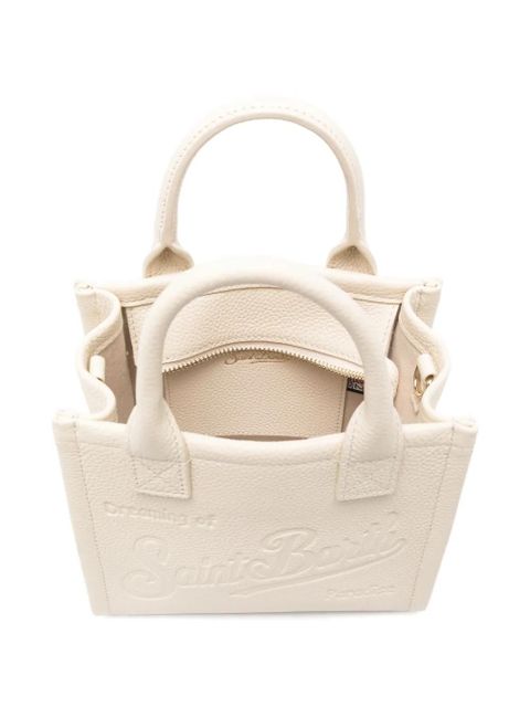 MC2 Saint Barth mini embossed-logo bag - Neutrals