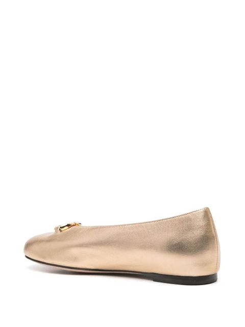 Valentino Garavani VLogo Signature ballerina shoes - Gold