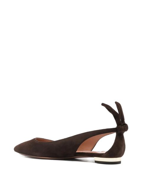 Aquazzura bow slingback ballet flats - Brown - zdjęcie produktu nr 2