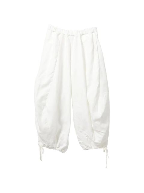 Comme Des Garçons drawstring-cuff balloon trousers - White - zdjęcie produktu nr 1