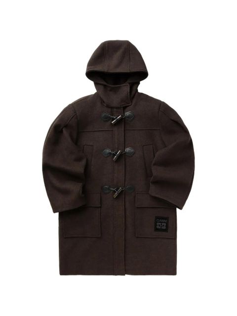 GANNI wool duffle coat - Brown - zdjęcie produktu nr 1