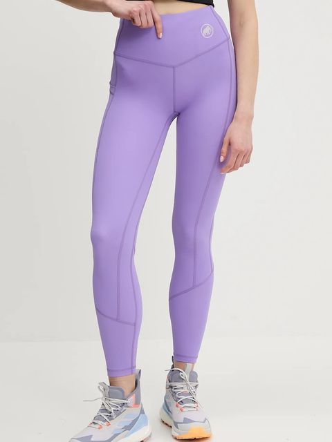 Mammut legginsy sportowe Massone damskie kolor fioletowy gładkie - zdjęcie produktu nr 1