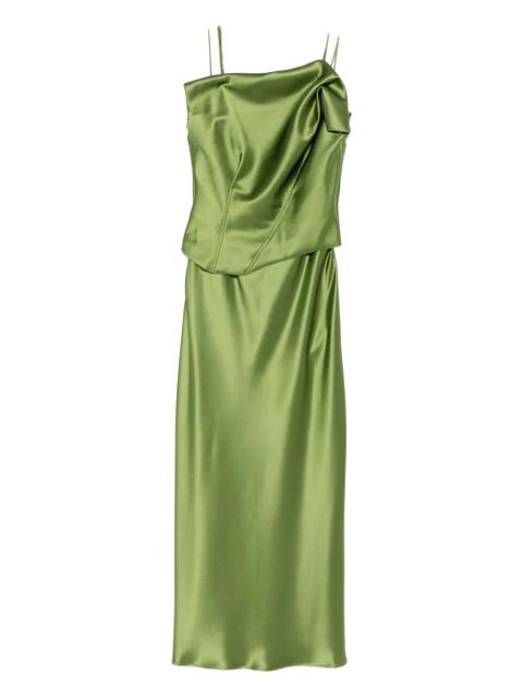 Acler Styal draped midi dress - Green - zdjęcie produktu nr 1