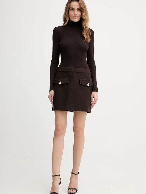 Morgan sukienka REGOYA kolor brązowy mini dopasowana REGOYA