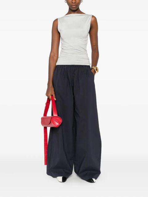 St. Agni boat-neck jersey top - Grey