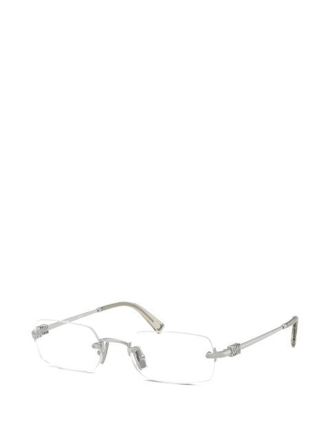 Miu Miu Eyewear rimless glasses - Silver - zdjęcie produktu nr 2